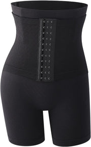 Waist Trainer Body Shaper Waist Cincher Tummy Control Trainer Corset Hourglass Body Chest Binder, Breasted High-waisted Strong Belly Pants Women Postpartum Boxer - black