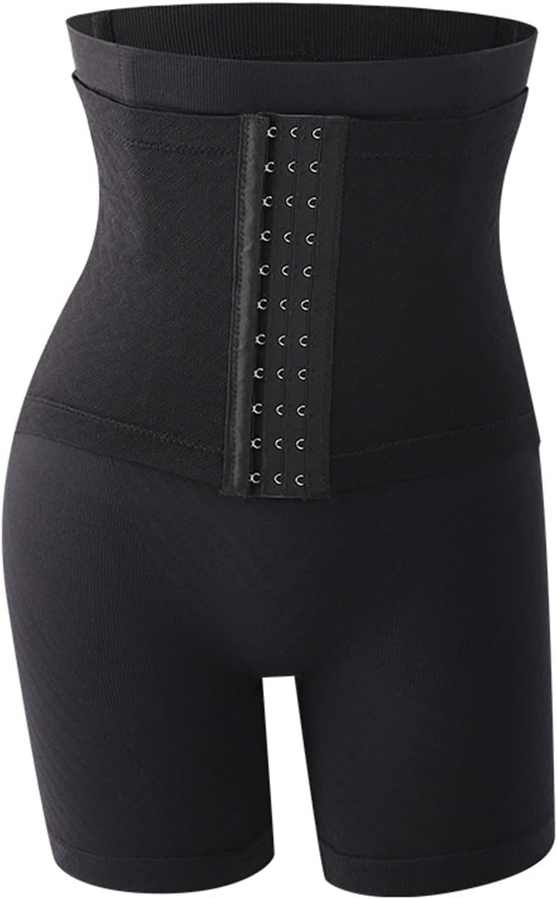 Waist Trainer Body Shaper Waist Cincher Tummy Control Trainer Corset Hourglass Body Chest Binder, Breasted High-waisted Strong Belly Pants Women Postpartum Boxer - black