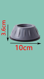 Sweet seven® Shock and Noise Cancelling Washing Machine Support Pads, Black Rubber Round Anti-Vibration Feet, Reduce Movement and Noise for Enhanced Performance, 4PCS