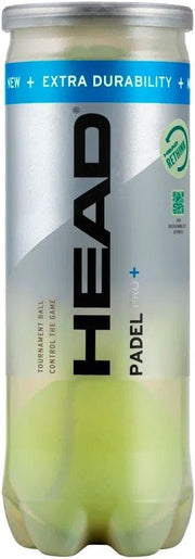 HEAD Padel Pro+ Padel Balls - High Durability and more control, Can of 3 balls - 2.7"