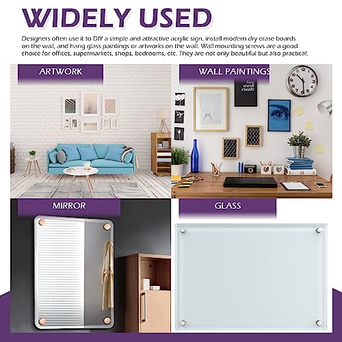 Swpeet 12 Sets 5/8" x 1.18" Silver Stainless Steel Standoff Screws, Wall Standoff Mounts Glass Acrylic Nail with Screws and Wall Anchors, Mounting Glass Hardware for Hanging Picture Frame Advertise