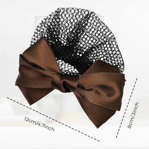 Bowknot Hair Clip Hairnet, Women Hair Clip Hairnet, Hair Nets for Women, Hair Bun Cover Barrettes, Bun Net for Nurse Bank Worker Air Hostess Professional Hair Bun Cover 4 PCS