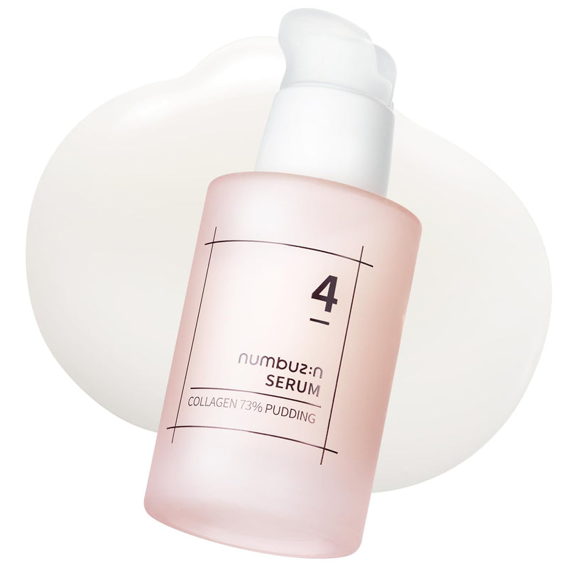 numbuzin No.4 Serum | Collagen 73% Pudding Serum | Pudding Serum for Wrinkles, Aging, Dull, Loose Skin, Ultra-Low Molecular Collagen, Elastin, Hyaluronic Acid, Niacinamide | 50ml