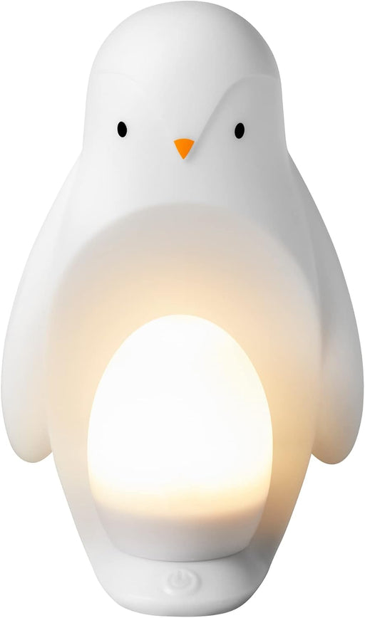 Tommee Tippee Penguin 2-in-1 Portable Nursery Night Light for Baby & Toddler Soft Silicone Night Lamp with Dimmable Glow, USB Rechargeable, Removable Light for Sleeping, Bedtime, Travel - Penguin Night Light
