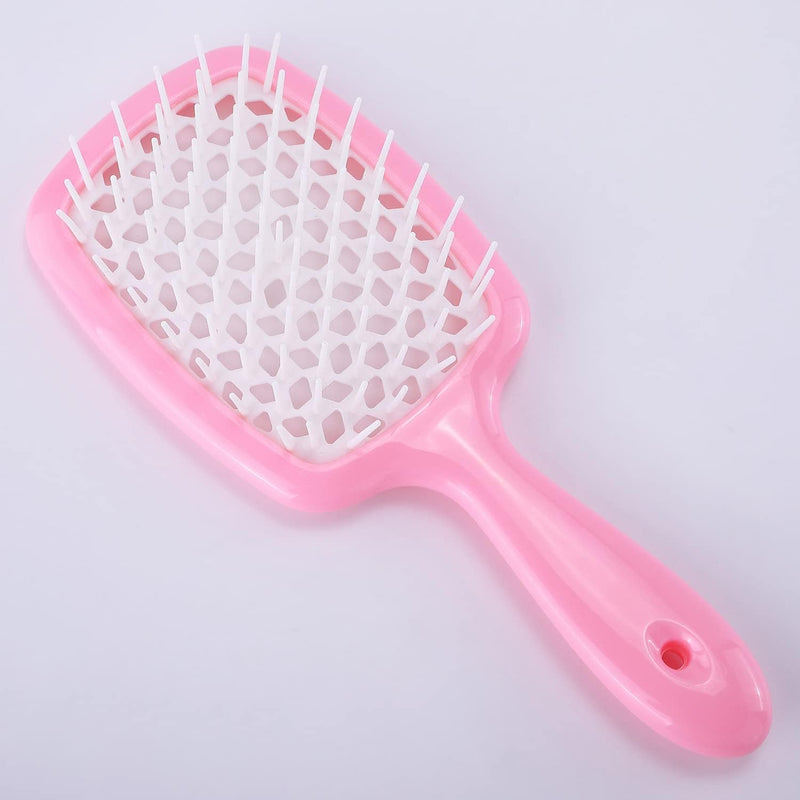 ALANX Detangler Hairbrush ï¼ŒMassage Curl Combï¼ŒDetangling Hair Brush for Women, Girls and Kids for Wet, Dryï¼ŒFine, Curly, Thick and Long Hair (WHITE/YELLOW)
