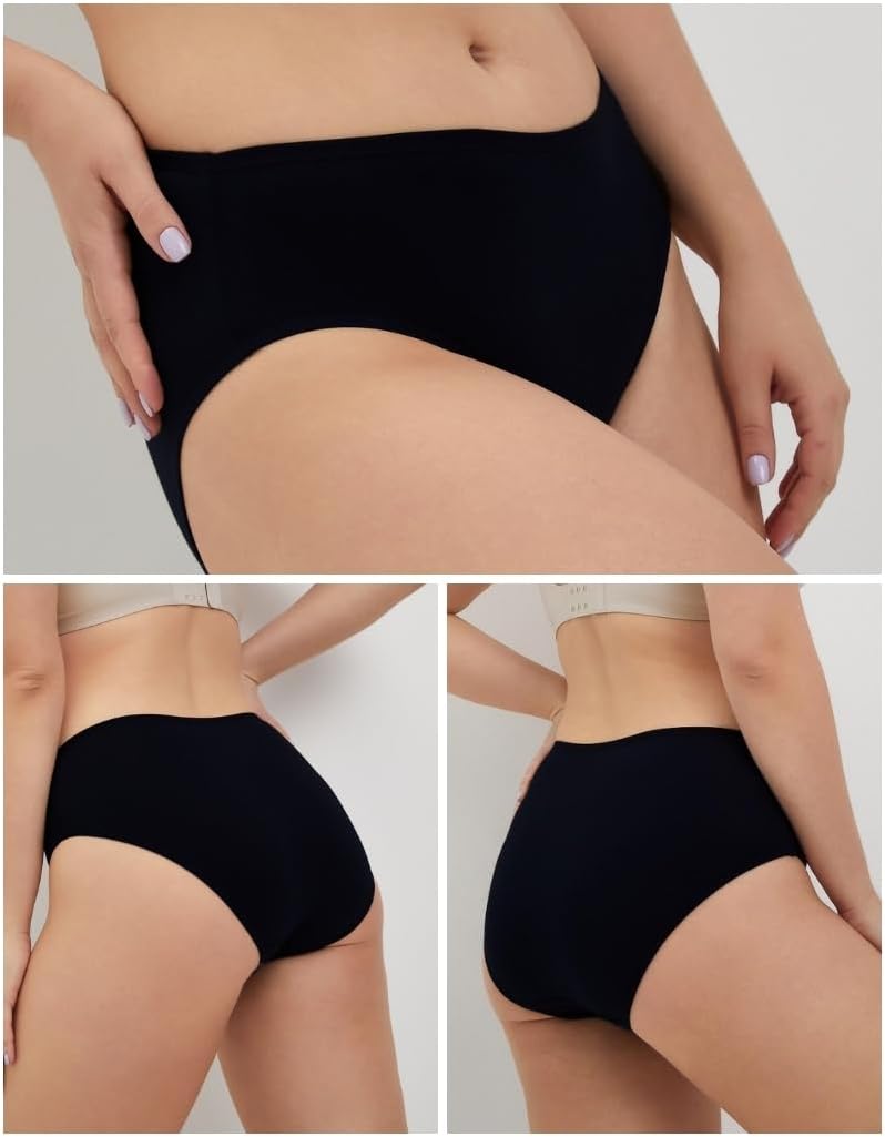 ALYA UNDERWEAR Premium Underwear for Women, Mid Rise Women’s Knickers, Breathable Organic Cotton Panties for Women, Comfortable Ladies Knickers
