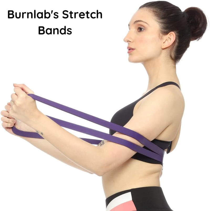 Burnlab Resistance Bands (Choose from 8 Different Sizes from 8Kg - 116Kg), Pull Up Assistance Bands for Exercise, Chin Ups, Powerlifting, Training, Gyms, Home Fitness - for Men and Women