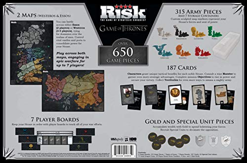 USAOPOLY Risk Game of Thrones Strategy Board Game | The for Game of Thrones Fans | Official Game of Thrones Merchandise | Based on The TV Show on HBO Game of Thrones | Themed Risk Game