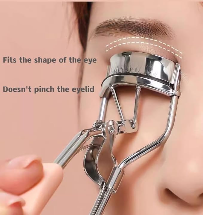 GTOULKXN 2pcs(1Pink&1Green) Eyelash Curler For Ladies, Universally Applicable for All Eye Sizes, Achieves Curls, Sleek Design for Superior Grip, Eye Beauty Accessory Comes with 5 Rubberized Strip
