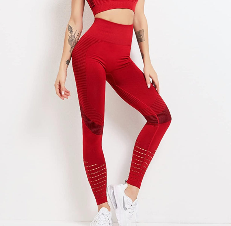 Redqenting High Waisted Leggings for Women Workout Seamless Leggings Yoga Pants Sweat Proof Tummy Control Tights