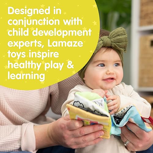 Lamaze Accordion Bus – Pull-Along Vehicle Baby Toy with Musical Squeeze Sounds & Tactile Textures – Ages 9M+