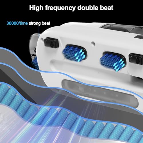 TDOO Mite Remover, Foldable Mattress Vacuum Bed Vacuum Cleaner with 16Kpa Suction HEPA Filter UV-C Light & Pulsation Pad, Deep Cleaner Effectively Clean Up Bed, Mattresses, Pillows, Sofa