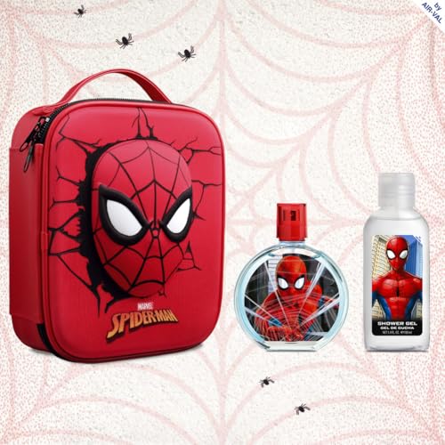 Marvel Air-Val Spider-Man Toiletry Bag For Children - Eau De Toilette Perfume, 100 ML + Shower Gel, 60 ML