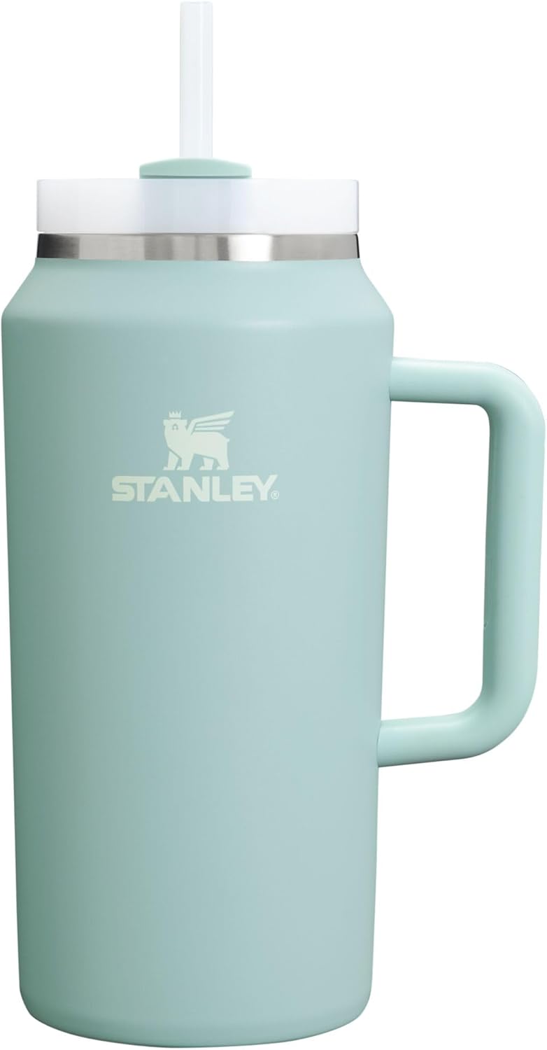 Stanley Quencher H2.0 Tumbler with Handle & Straw 40 oz | Twist On 3-Way Lid | Cupholder Compatible for Travel | Insulated Stainless Steel Cup | BPA-Free | Seafoam