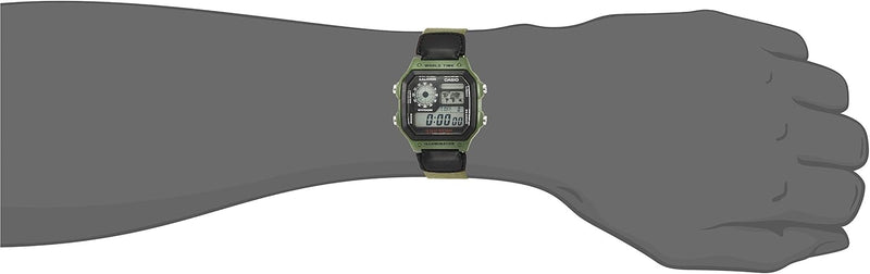 Men's Watch - AE-1200WHB-3BVDF Grey Dial, Green Band