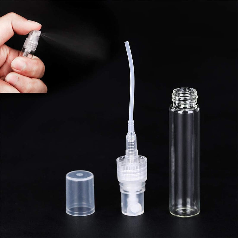 30Pcs 5ml Portable Mini Refillable Clear Glass Empty Sprayer Perfume Bottles Cosmetic Atomizers Spray Bottle Container for Travel Party Must Makeup Tool (30Pcs 5ml Glass Perfume Bottles)