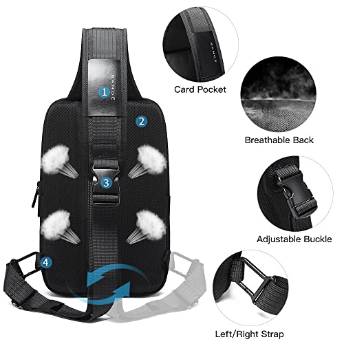 BANGE Sling Bag, Waterproof Men's Chest Bag Shoulder bags Crossbody Sling Backpack for Menâ€¦â€¦