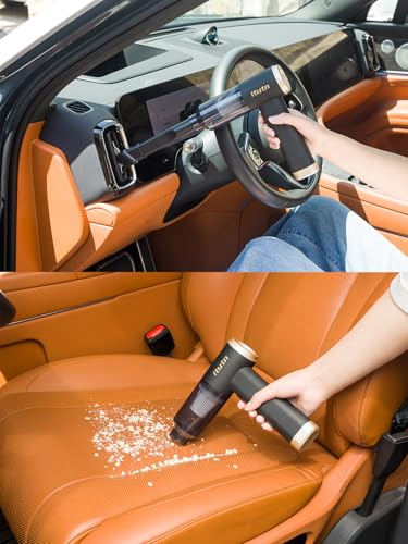 itutn Mini Car Vacuum Cleaner, 15000PA Powerful Suction, Portable Cordless Vacuum for Car, Handheld Small Vacuum Cleaner & Air Duster for Home, Desk,PC, Keyboard (Mini Vacuum + 11 attachments)