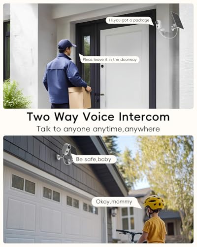 ZUMIMALL 2K Solar Camera Security Outdoor, Solar Powered Battery Operated Wireless FHD Outside Surveillance Camera for Home Security, Night Vision, PIR Motion Detection, IP66 Waterproof, 2.4G WiFi