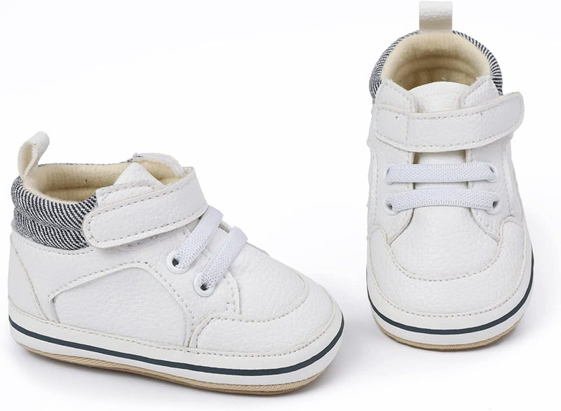 E-FAK Baby Shoes Boys Girls Infant Sneakers Non-Slip Rubber Sole Toddler Crib First Walker Shoes