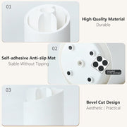 NP Rotating Makeup Brush Holder with Lid, Dustproof Cosmetic Brush Storage Organizer for Vanity Bathroom Dresser, Pen Pencil Holder for Office School, Acrylic Rack