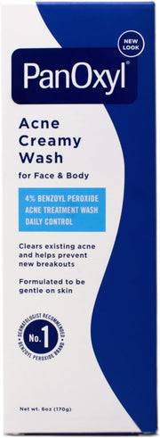 â Creamy Acne Wash with 4% Benzoyl Peroxide Reduces Blemishes and Exfoliates Skin Cells â 6 oz (3 Pack)