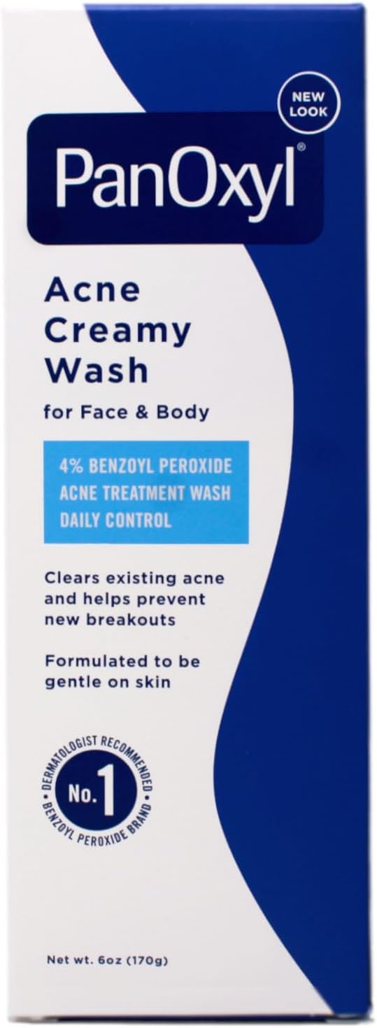 â Creamy Acne Wash with 4% Benzoyl Peroxide Reduces Blemishes and Exfoliates Skin Cells â 6 oz (3 Pack)