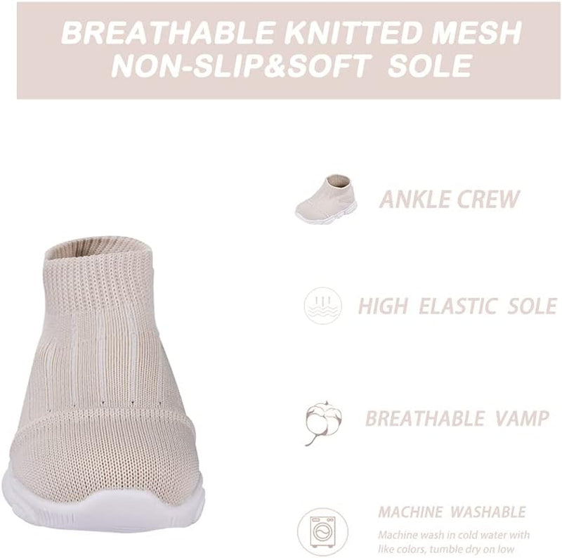Baby Toddler Non-Skid Sock Shoes Indoor Slipper Breathable Cotton Mesh Lightweight Sole Infant Boy Girls Kids Children