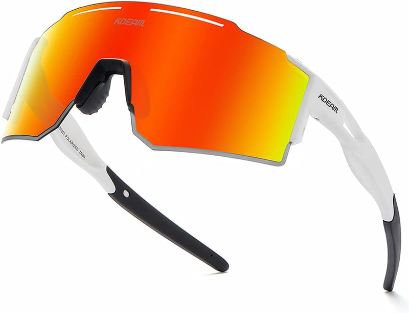 RINKUOLYO Sports Polarized Sunglasses for Men and Women Viper Sunglasses for Cycling Running Driving, M