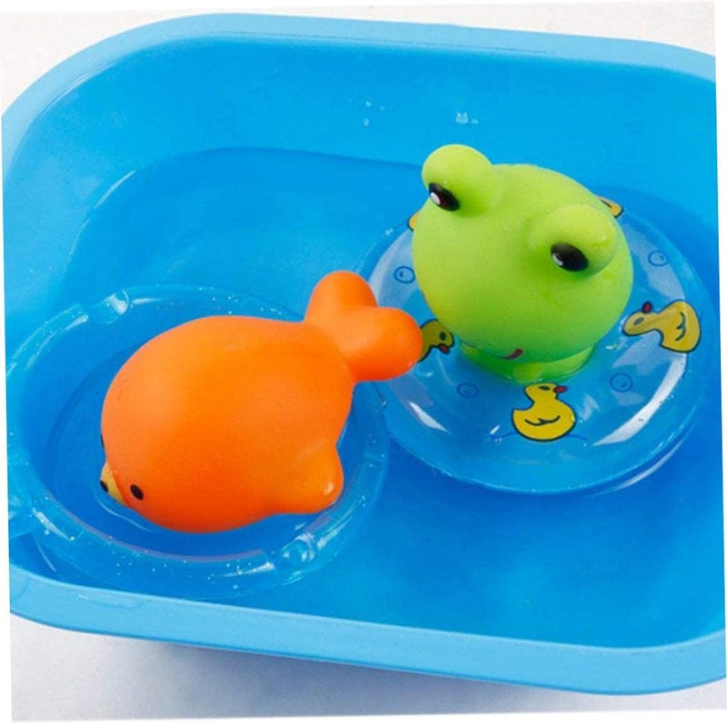 Baby Bath Toys, Rubber Float Squeeze Sound Wash Bath Swim Dive Play Animals Toy Water Tub Toys, 5Pcs Squirts Bath Toy for Baby