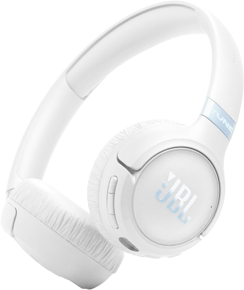 JBL Tune 770NC Adaptive Noise Cancelling Wireless Over-Ear Headphones, Pure Bass Sound, Smart Ambient, Bluetooth 5.3, Le Audio, VoiceAware, 70H Battery, Multi-Point Connect - Black, JBLT770NCBLK - Tune 680 NC White