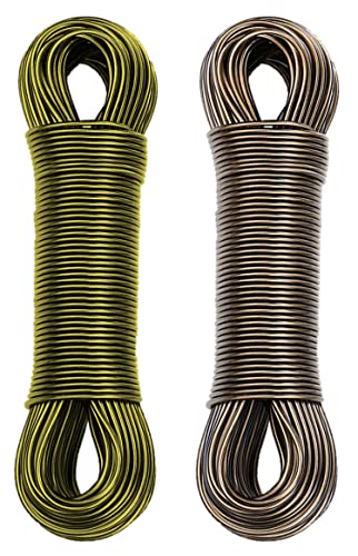 Aloud Creations PVC Coated Steel Wire Rope for Drying Clothes/ Clothesline, Length 20 Meter with 2 Plastic Hooks (Multi Colour) � Pack of 1
