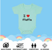 Pack of 2 Unisex Baby Romper with Mama and Papa Printed Design for Newborns,Infants, Toddlers Short Sleeve Jumpsuit Snap Closure for Easy Diaper Changes Ideal for Baby Shower
