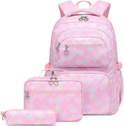 unisex-child Backpack backpack - Pink-3pcs