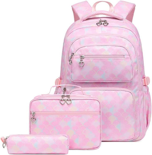 unisex-child Backpack backpack - Pink-3pcs