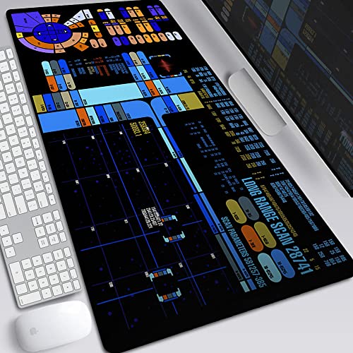 Designfullprint Trekkies Trekker Sci-fi Control Console Display Desk Mat, Large Gamer Mouse pad, Laptop Pad Mat, Game Mat, Gaming Accessories, Computer Accessories, Gaming Room Decor, SciFi Gift KMH