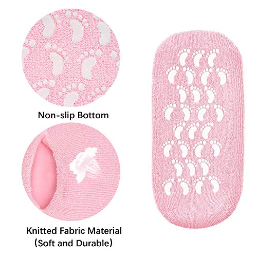 Moisturizing Socks, Gel Socks Soft Moisturizing Gel Socks, Gel Spa Socks for Repairing and Softening Dry Cracked Feet Skins, Gel Lining Infused with Essential Oils and Vitamins - Assorted Color