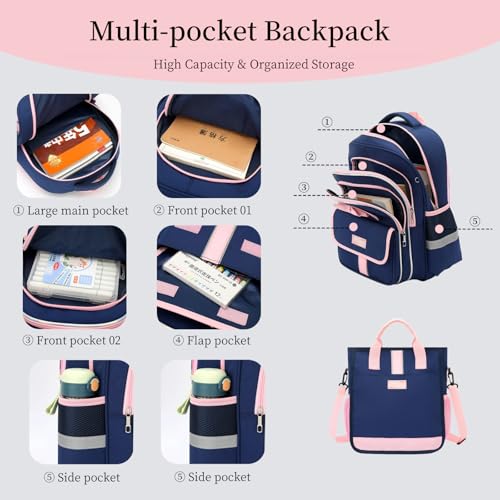 MITOWERMI Unisex Child 2729 6 Wheels Trolley + Backpack Sets