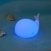 ZKLiLi Night Light for Kids, Dumpling Light Silicone Nursery Cute Lamp, Battery Powered LED Nightlight with 7-Color for Baby Teen Girls and Boys Bedrooms, Birthday Gift - Waterdrop - Whale