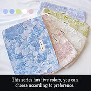 STARDW Flower Cosmetic Bags Makeup Bags for Women and Girls,Travel Makeup Bag Large Capacity Canvas Makeup Bag,Makeup Organizer Bag Zipper Pouch, Embossed pink, Large Capacity Aesthetic Makeup Bags