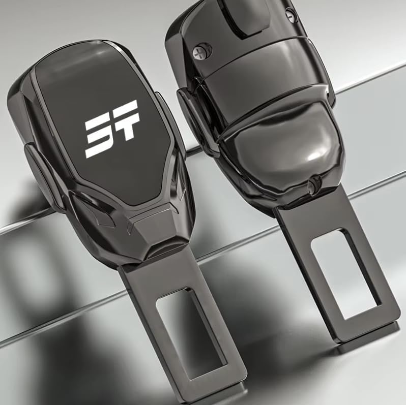 Jetour Seat Belt Extender Buckle Clip | 1 piece | Multi-Functional Child Safety Seat Plug Connector | Jetour Accessories (Polished Steel (JT))