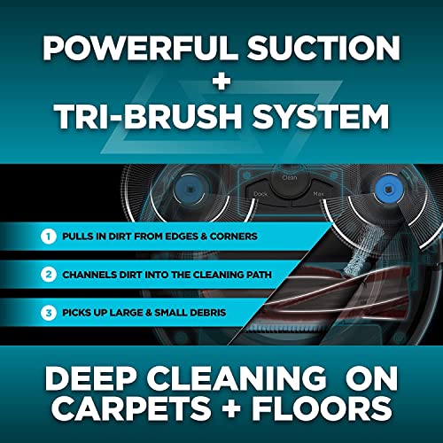 Shark ION Robot Vacuum, Wi-Fi Connected, Works with Google Assistant, Multi-Surface Cleaning, Carpets, Hard Floors, Black (RV754)