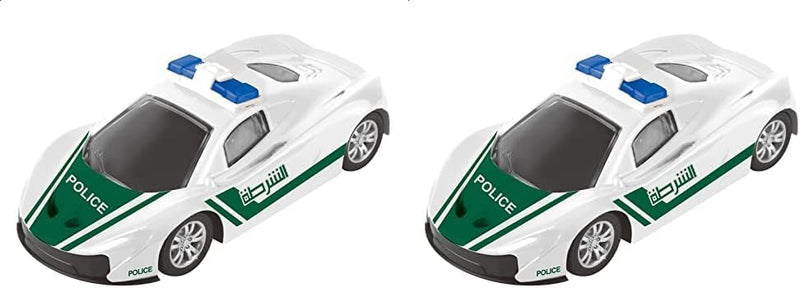 Pj Power Joy Vroom Vroom Diecast Dubai Police 1/43, Multicolor, Crd111 - 10.2 cm (L) x 4.5 cm (W) x 3.3 cm (H) (Pack of 2)