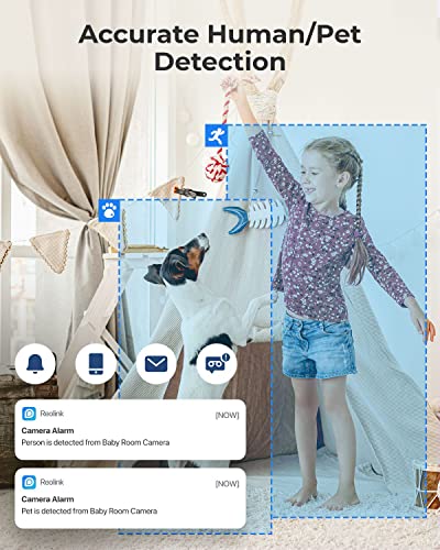 Wireless Security Camera, REOLINK E1 3MP HD Plug-in Indoor WiFi Camera for Home Security/Baby/Pet Monitor, Free Encrypted Cloud Storage, Pan Tilt, Night Vision, Works with Alexa/Google Assistant