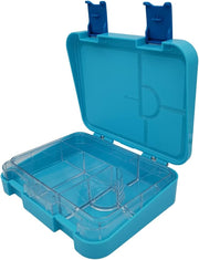 Large Bento Lunch Box for Kids and Adults: BPA-free 4-6 convertible compartment bento lunch box Tritan made, removable, microwavable suitable for school, office, Picnic, Camping, etc. - Blue