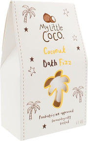 My Little Coco Bath Fizzers Bath Bombs for Kids & Babies Gentle Coconut Scented Fizzers Nourishing with Organic Coconut Oil Baby Bath & Body Product - 4 x 40g