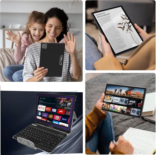 ATOUCH A-Tab7 10.1" Android Tablet with Keyboard â 12GB RAM, 512GB Storage, Android 14, 2-in-1 Tablet with Case, Mouse, Stylus, 5G WiFi, Dual SIM, GPS â Ideal for Students & Work