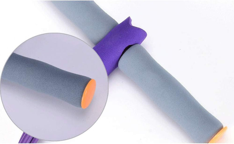 Abdominal Fitness Rally Pedal Puller Sit-up Trainer, Latex Pull Rope Equipment Exerciser Sports Four-Leg (Yellow)