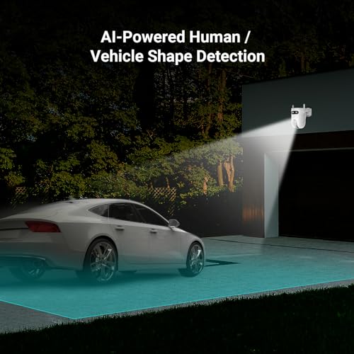 EZVIZ 2K+2K Outdoor Dual Lens 360° Pan Tilt WiFi Camera, Auto Smart Tracking, Human/Vehicle Shape Detection, Color Night Vision, Dual Wi-Fi Antennas, Two Way Talk, Up to 512 GB MicroSD Card (H9c 3MP)