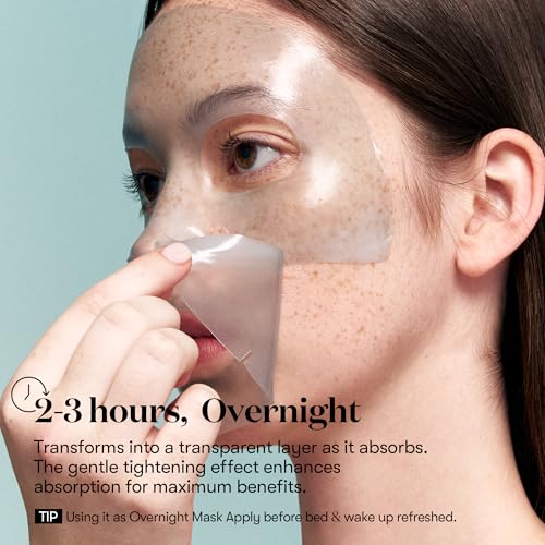 VT COSMETICS PDRN Hydrogel Mask(33gx4ea) | Intensive Nourishing, Rejuvenating Face Mask, Skin Repair & Elasticity Boost, Overnight Melting Mask, Improves Radiant, Korean Facial Mask
